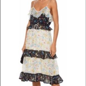 Love Sam tiered floral print midi dress